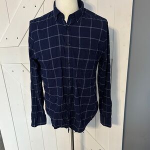 Men’s Faherty navy blue button up